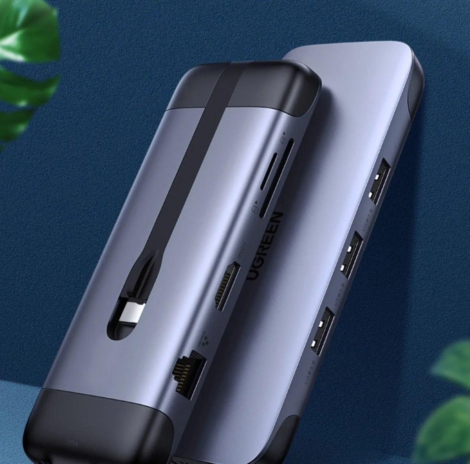 Dock expansion USB adapter converter showing HDMI, USB 3.0, and PD charging ports with 0.09m cable