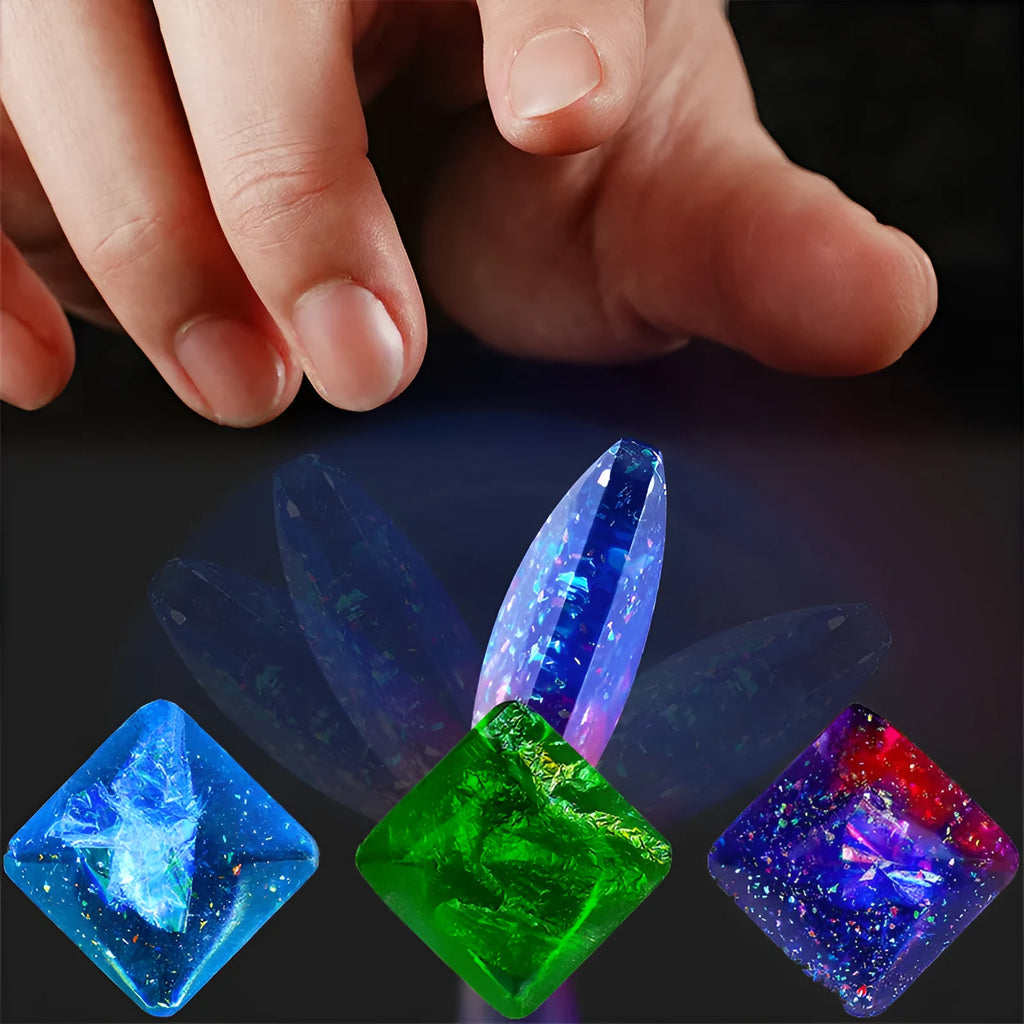 Galactic Edition resin fidget gyro on desk showing quadrilateral 4cm design