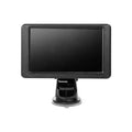 Black vehicle-mounted MP5 player with 7-inch LCD screen on dashboard bracket showing media playback interface