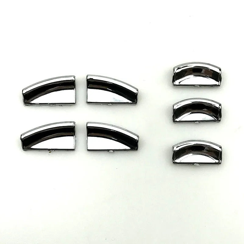 Black glitter window lift button modification sticker measuring 6cm by 3cm with adhesive backing