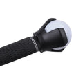 Black aluminium golf ball picker with clip attachment for golf bags