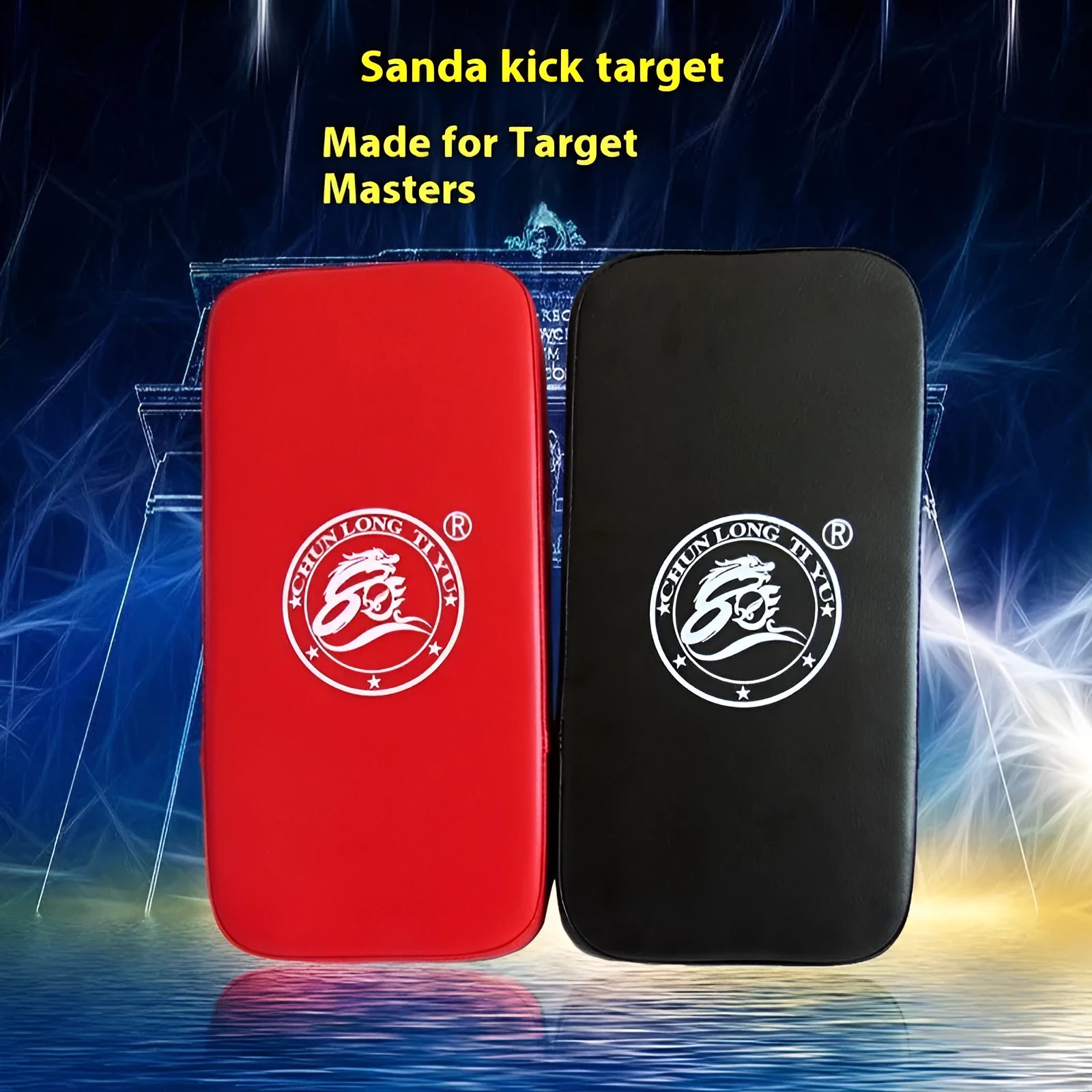 Square red taekwondo foot target for martial arts training measuring 40x20x10cm
