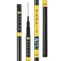 5H19 hardened carbon fishing rod with 28 fishing and 19 fishing colour options, shown in a 3.6m to 7.2m length range