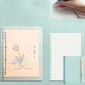 B5 detachable loose-leaf notebook with hard cover showing colour page design options