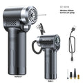 ST-5518 portable wireless air pump with nozzle accessories on black background