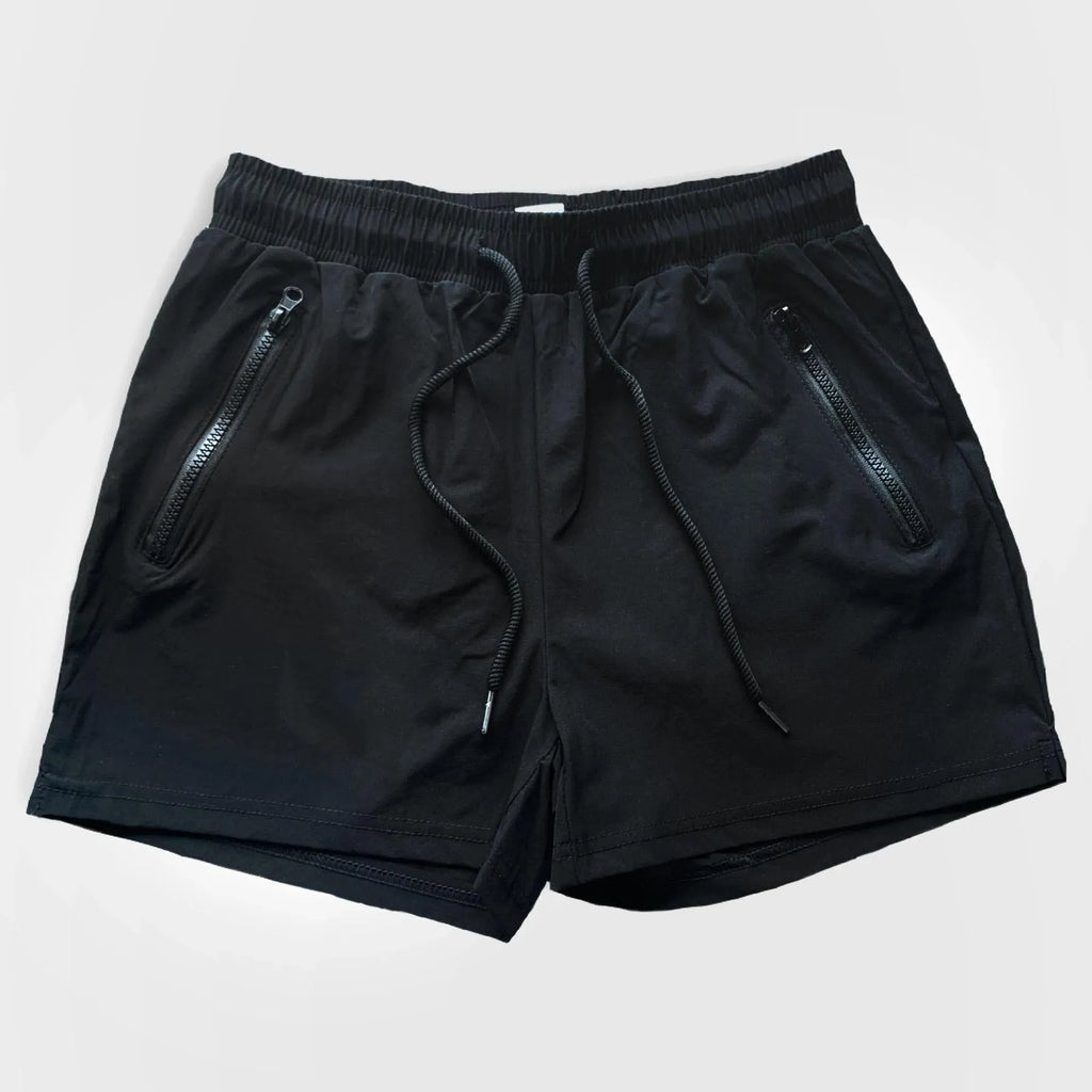 Men's quick-drying polyester sports shorts in blue, black, white, wine red, dark grey, khaki or dark green