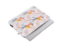 White waterproof PU leather laptop sleeve for 14-inch computers with simple design