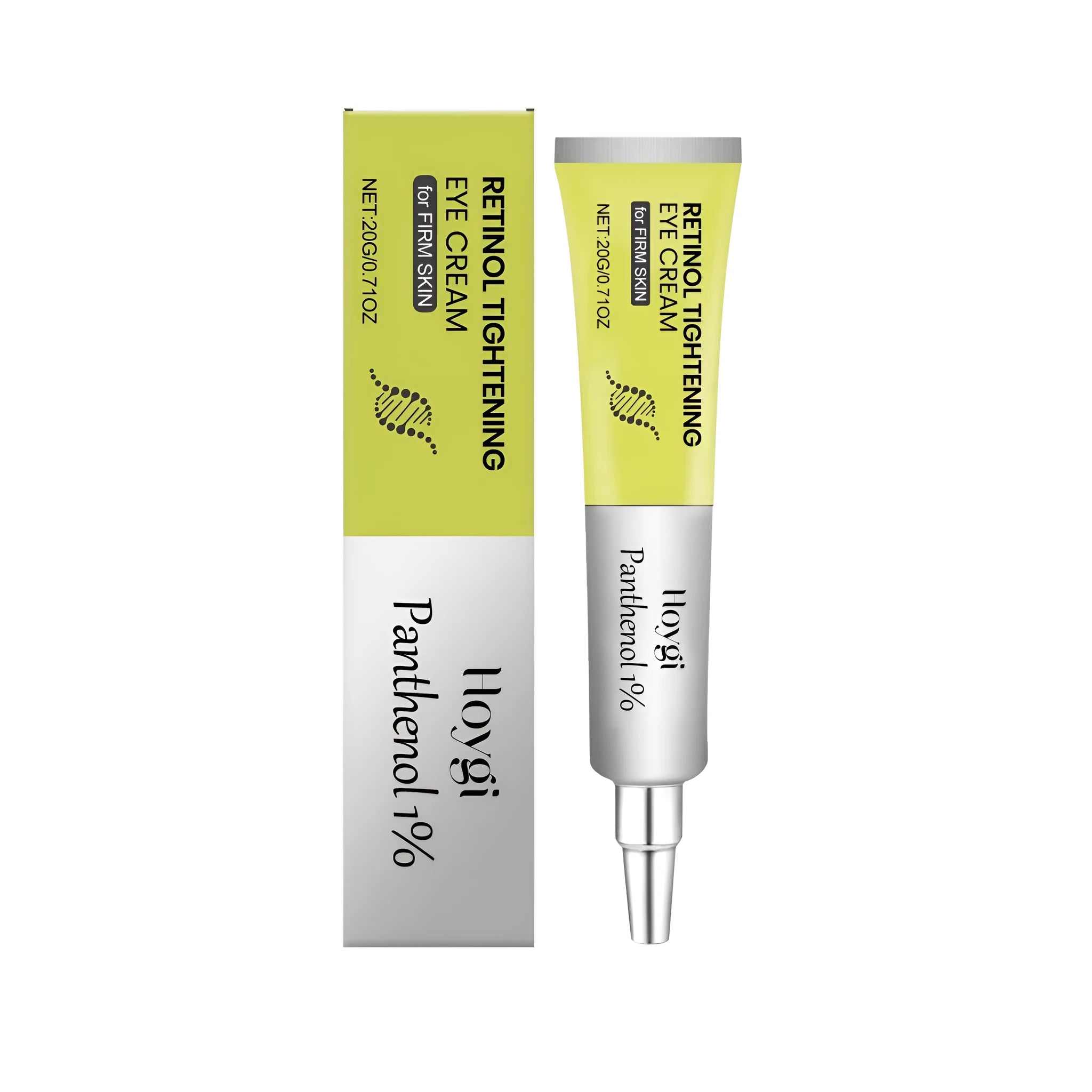 20g container of eye cream with retinol and panthenol for facial skincare