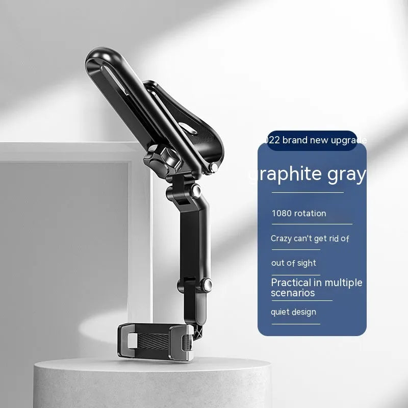 Car mobile phone bracket with clip stable base mounted on dashboard holding smartphone