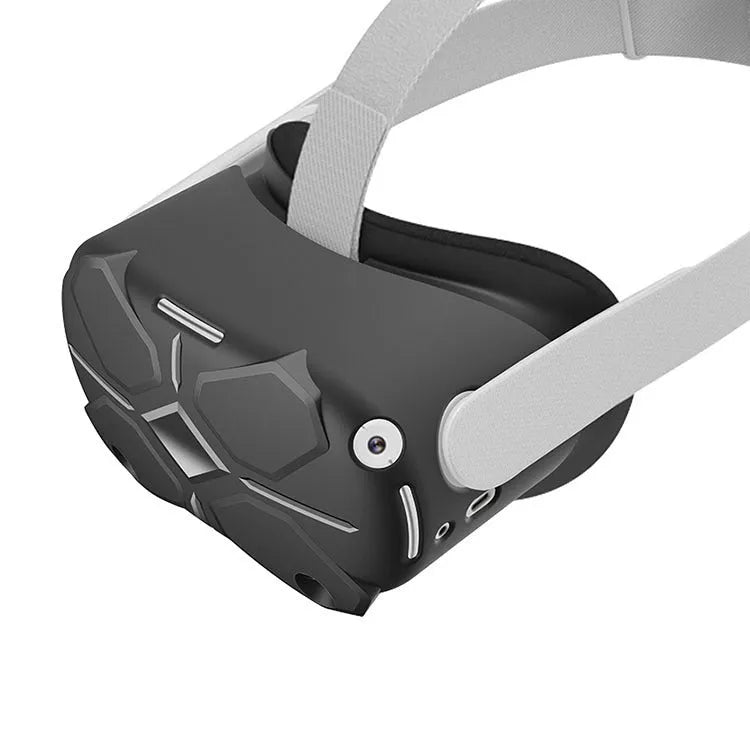 Black silicone host set with protective cover, eye mask, handle grips and button caps for streaming equipment