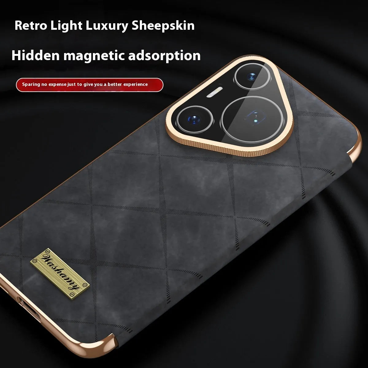 Electroplated diamond grid anti-fingerprint phone case for Huawei smartphones in three colour options