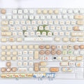 Steamed bread cat design mechanical keyboard key cap set with 7u spacebar supplement