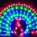 Plug-in Christmas festival outdoor string lights with colourful themed bulb designs including peacock, love heart, sunflower and star shapes