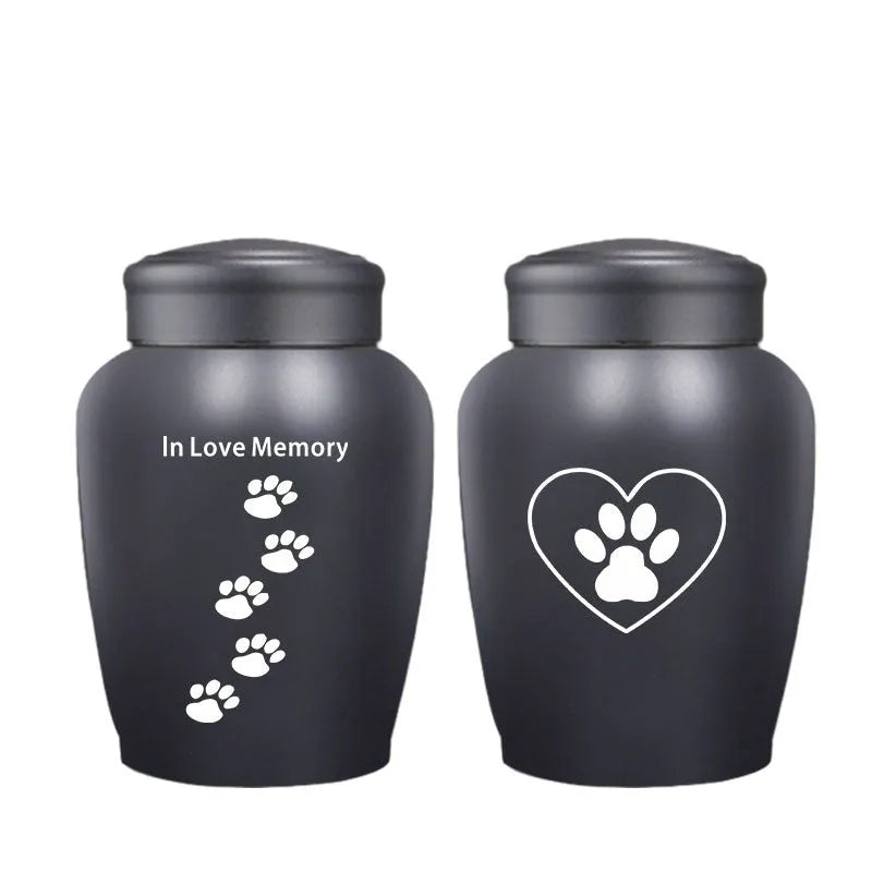 Stainless steel Chinese style hand-painted ashes urn with 2500ml capacity