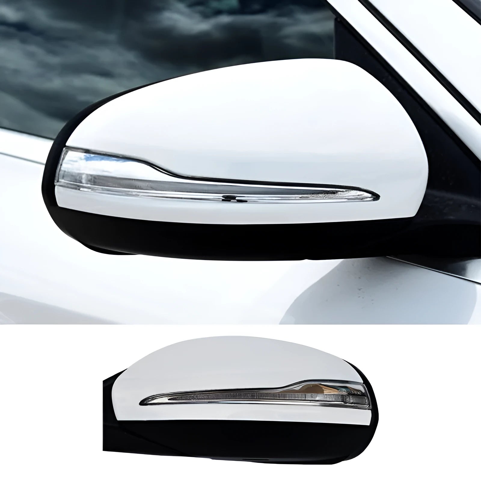 Mercedes-Benz C-Class W205 rearview mirror assembly replacement part with ABS construction