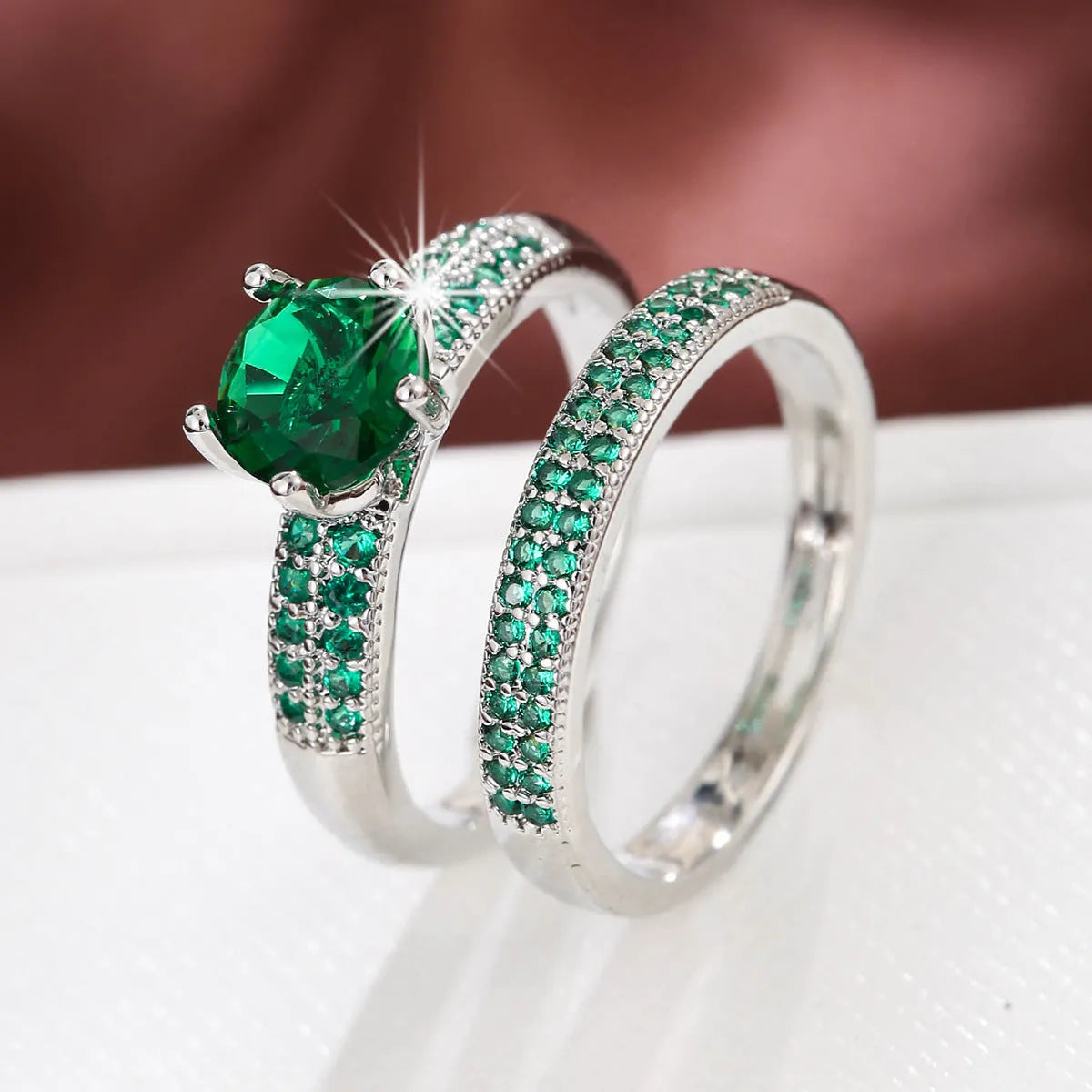 Copper geometric hollow ring with electroplated zirconium finish in multiple colour options