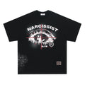 American Retro Hip Hop Gothic T-shirt in pure cotton with letter pattern, short sleeves for summer