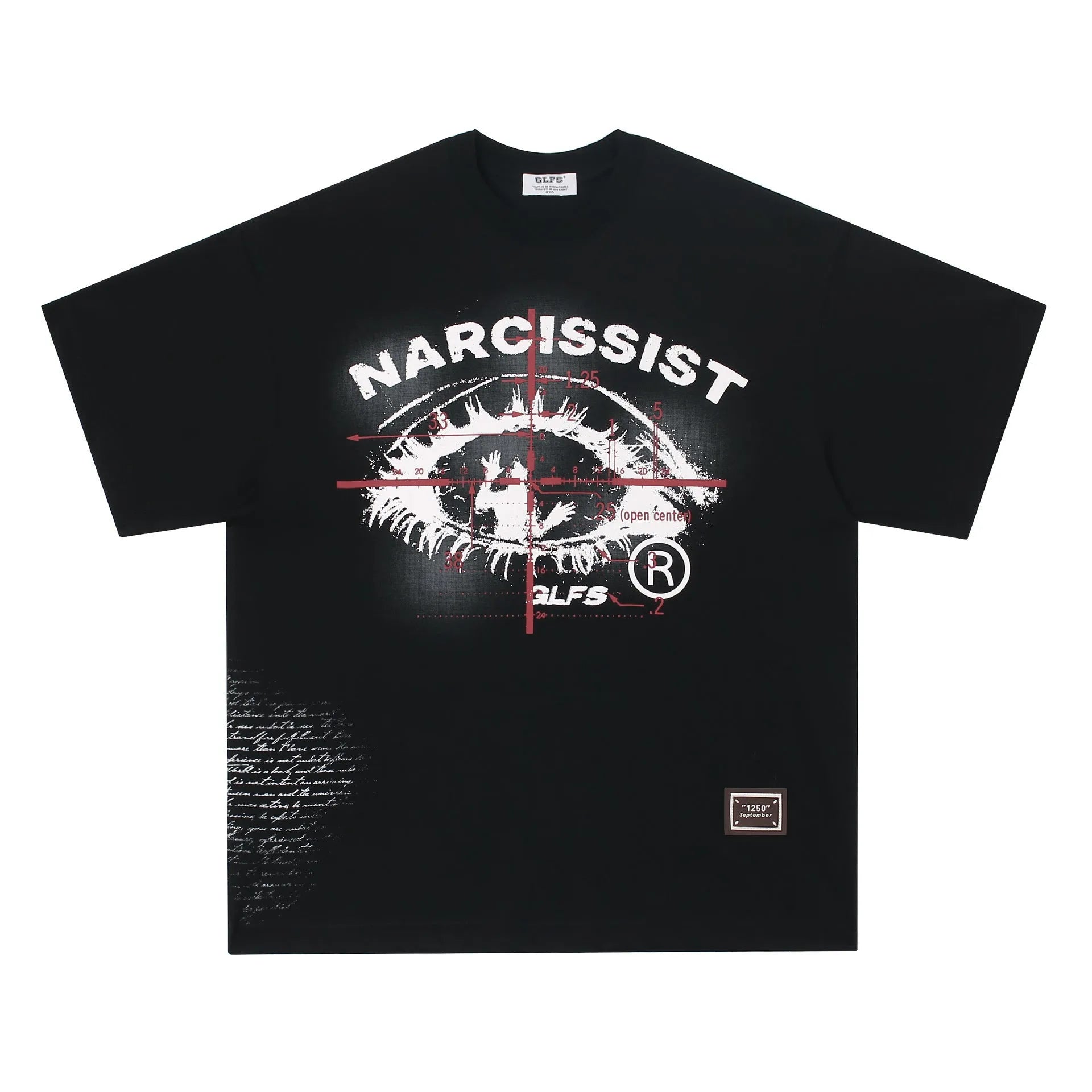 American Retro Hip Hop Gothic T-shirt in pure cotton with letter pattern, short sleeves for summer