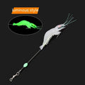 Luer soft fishing lure with pre-attached hook in selected colour from six available patterns