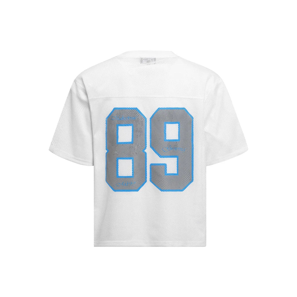 Alphanumeric Printing loose-fitting casual t-shirt in black or white colour, sizes M L XL, polyester fibre blend fabric