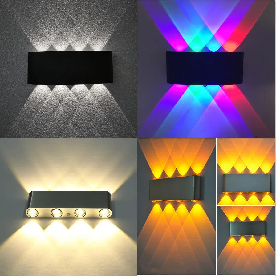 Modern LED corridor aisle lamp with aluminium shade measuring 180mm length