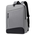 Men's solid-colour waterproof Oxford cloth business backpack with curved shoulder straps