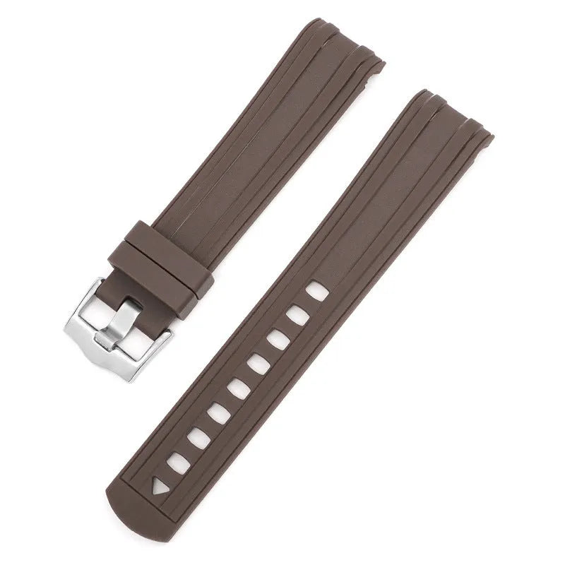 20mm original style watch strap with silver buckle in multiple colour options including black, blue, green, and pink.