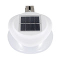 Solar-powered outdoor fence wall lamp with Southeast Asian design in black or white shell options
