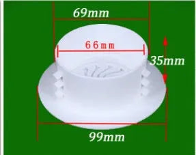 Plastic air conditioning wall hole cover and sealing kit with multiple cap sizes