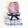 Polka dot lace cake dress pet clothing in princess style with three colour options