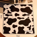 Simple cartoon printed cat cloth cosmetic bag in blue puppy design showing nylon lining and square shape