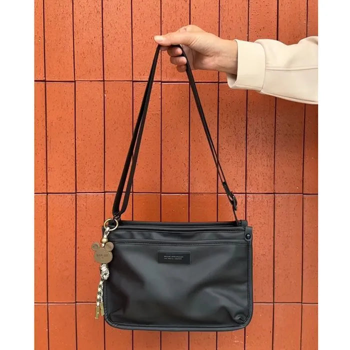 Oxford cloth unisex crossbody bag with retro small square design in trendy cool colour