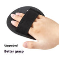 Women's bath towel gadget with finger style design and round cake pattern in rubber material.