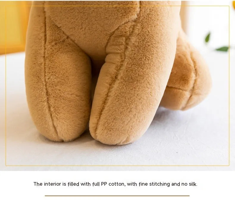 Cartoon puppy plush doll, brown or white, 25cm 40cm 50cm, PP cotton filling, for children 4-6 years