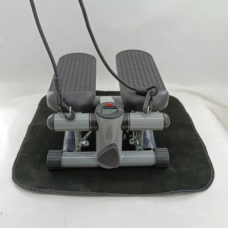 Silver grey hydraulic waist slimming pedal machine for home fitness