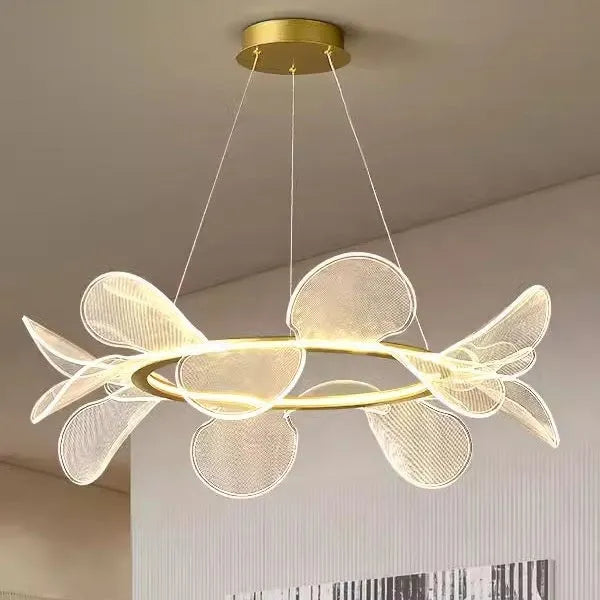Italian minimalistic art chandelier with iron frame and acrylic shade, available in 50cm, 80cm, and 78cm formats