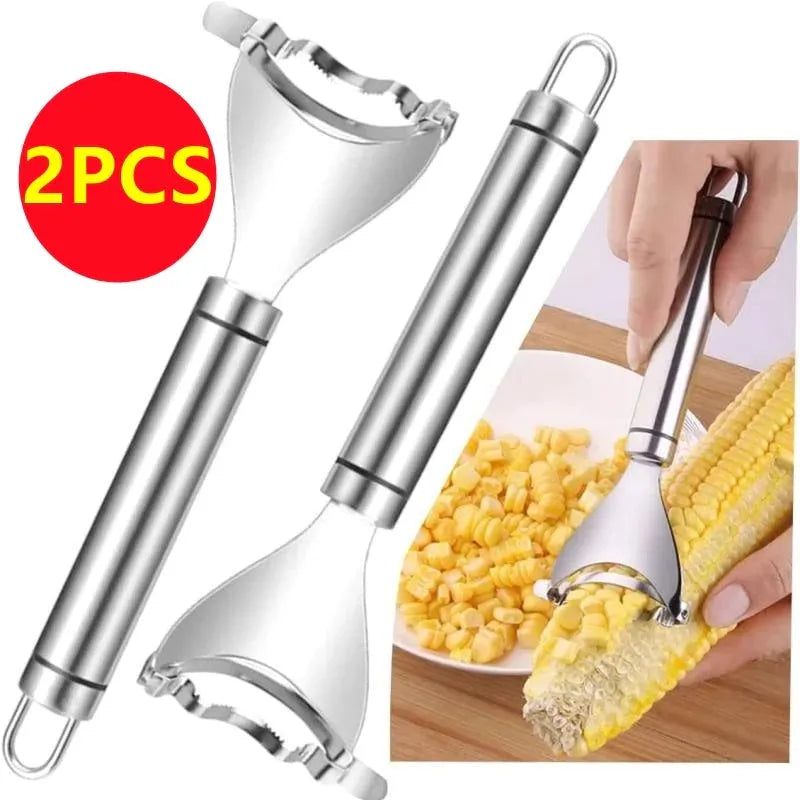 Stainless steel corn planer measuring 18cm with 75g weight for kitchen use