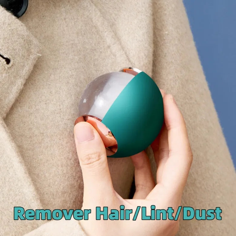 Reusable green gold gel lint roller for washing pet hair off clothes