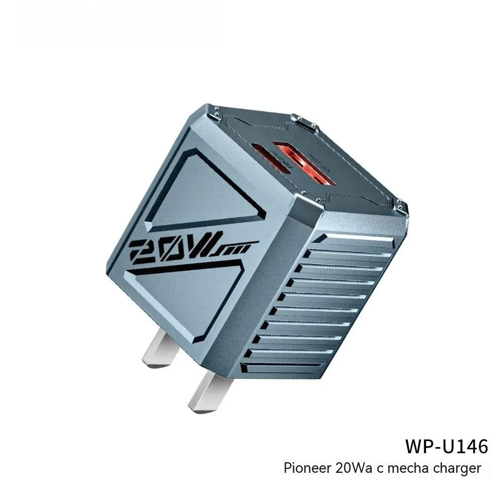 Foldable 65W gallium nitride charger with Type-C port, ABS PC body, Tarnish colour
