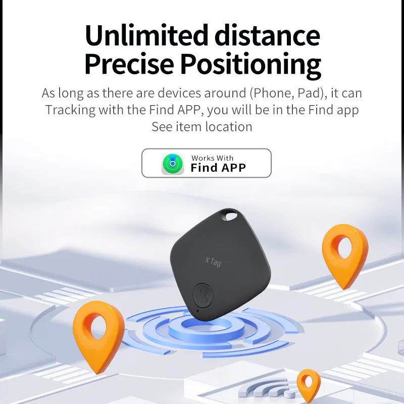 Diamond Global Locator Bluetooth tracker in black, showing compact 37mm by 5mm size for keys and pets
