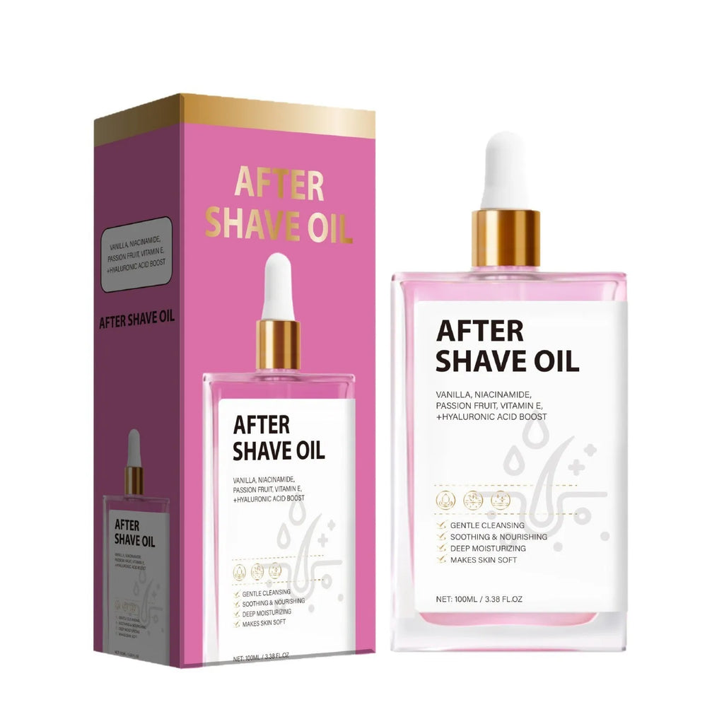 100ml bottle of FP-A021 men's aftershave oil for post-shave soothing and moisturising