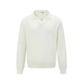 Loose acrylic fibre bottoming shirt in black, dark grey, and creamy-white colours with pullover design