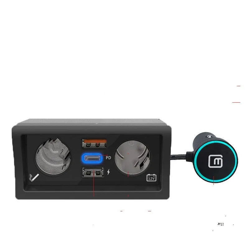Lavida car charger with QC3.0 fast charging technology inserted in vehicle 12V socket