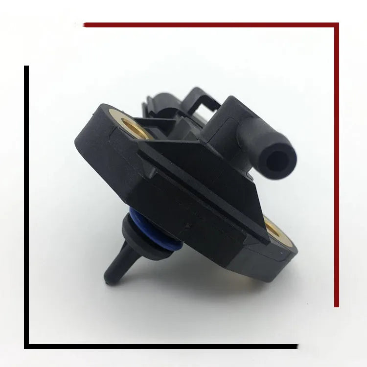 Black intake pressure sensor for Ford and Lincoln vehicles with connection terminals