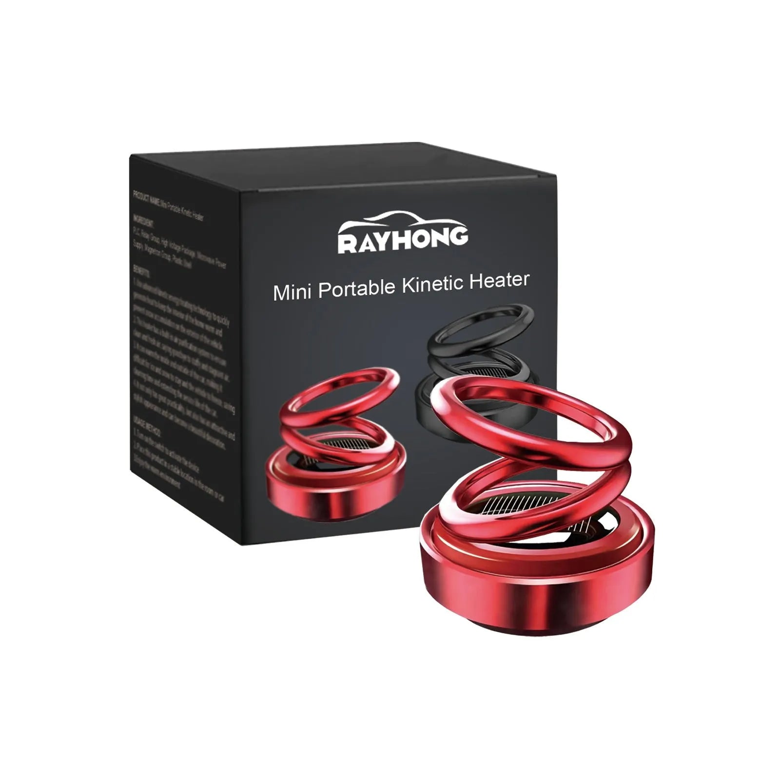 Portable miniature vibration radiator for car heat dissipation in black or red colour