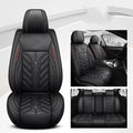 Full-leather car seat cushion with contrasting stitching in multiple colour options