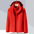 Three-in-one removable mountaineering suit in fluorescent colour with polar fleece lining, sizes M to 5XL