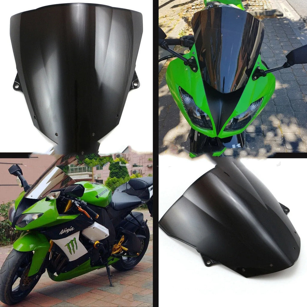 Blue and Brown motorcycle windscreen for Kawasaki ZX-6R ZX-10R sportbikes