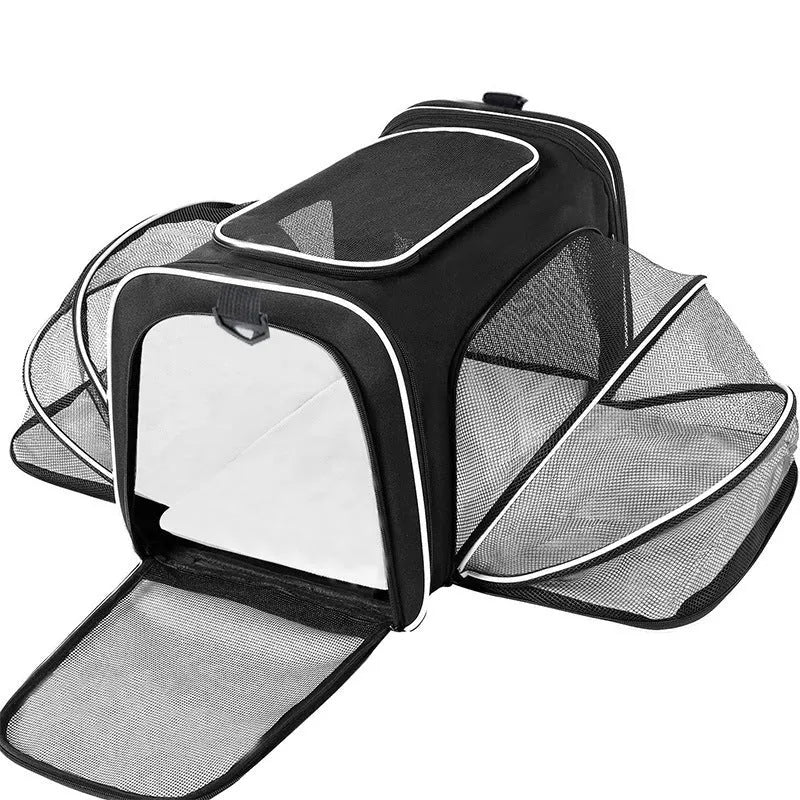 Cat bag in solid colour with piping details, showing 600D cation fabric and capacity for 12-15 jin goods