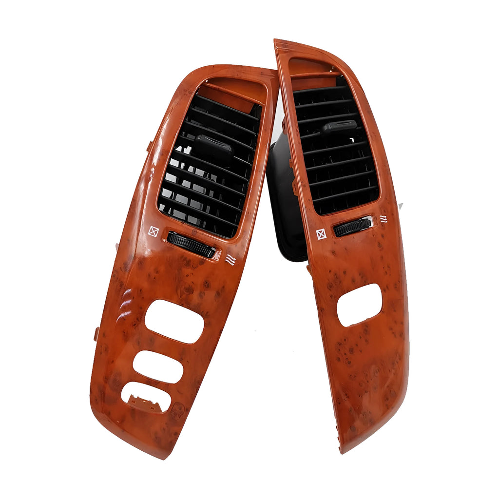 Peach wood coloured ABS plastic air outlet decorative panel.